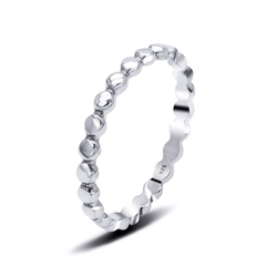 Dot Strip Silver Ring NSR-3357
